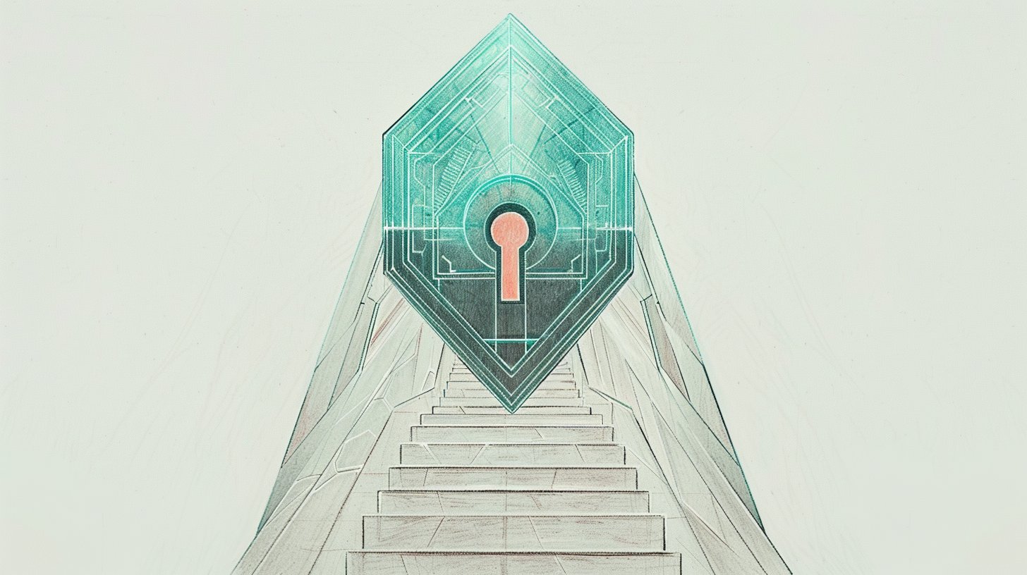 Illustration zum Blogartikel: Why European Data Protection Is an AI Advantage, Not a Hindrance. Thematische Brand-Illustration im Colored-Pencil-Sketch-Stil, passend zum Artikelthema