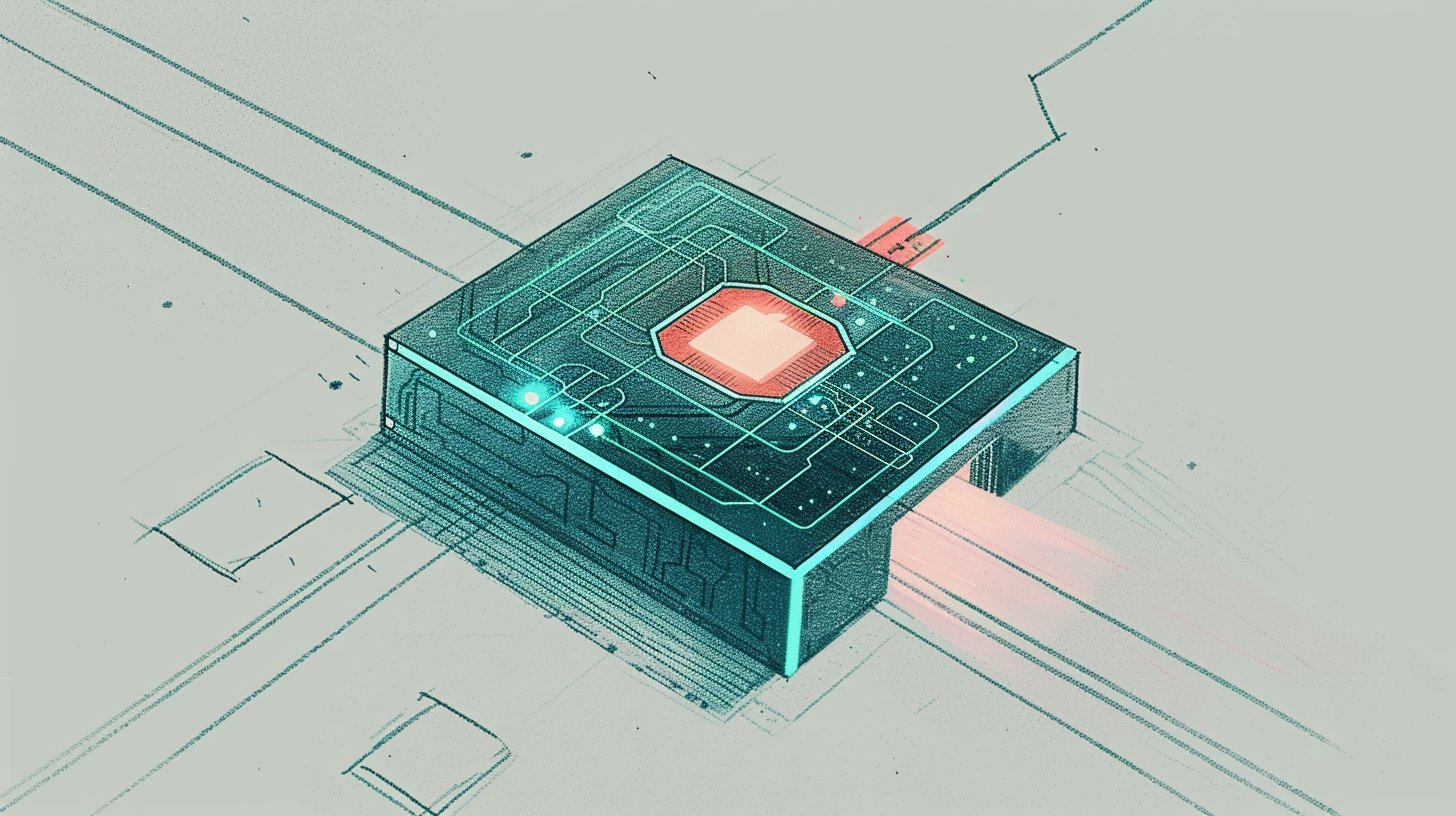 Illustration zum Blogartikel: When the Chatbot Is Not Enough: When You Need Custom AI Software. Thematische Brand-Illustration im Colored-Pencil-Sketch-Stil passend zum Artikelthema