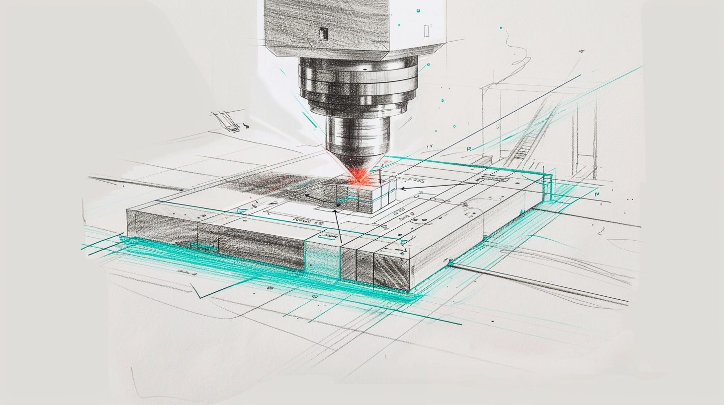 Illustration zum Blogartikel: Beyond Vibe Coding: Why AI-Assisted Software Development Is Not a Toy. Thematische Brand-Illustration im Colored-Pencil-Sketch-Stil passend zum Artikelthema