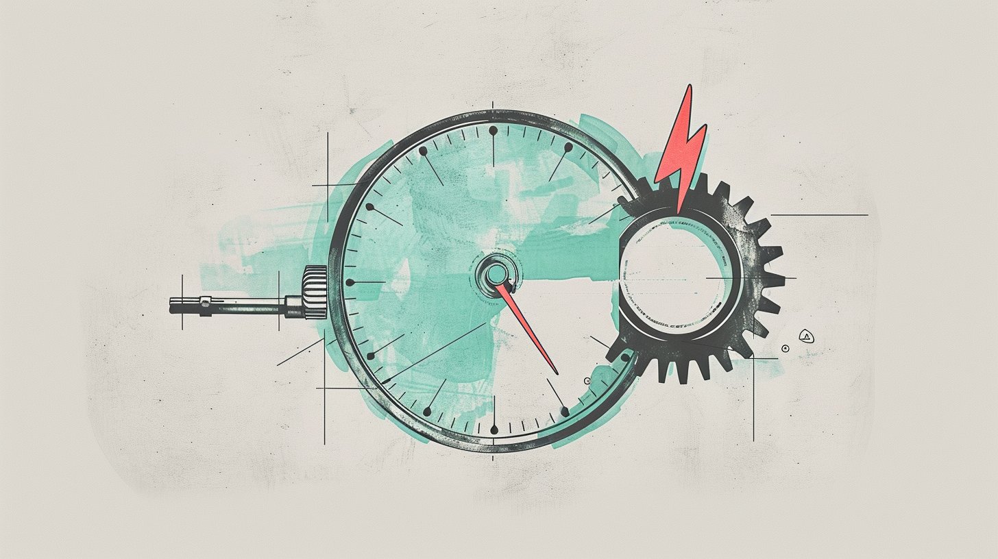 Illustration zum Blogartikel: How a 10-Person Company Saves 15 Hours per Week with AI. Thematische Brand-Illustration im Colored-Pencil-Sketch-Stil, passend zum Artikelthema