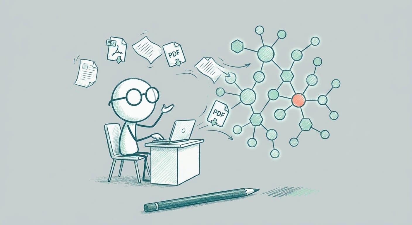 Illustration: When the human becomes the bottleneck: How semantic knowledge networks pull you out of the information flood