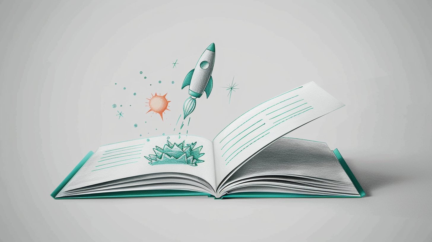 Cover page of the free AI Starter Guide with sketch illustration