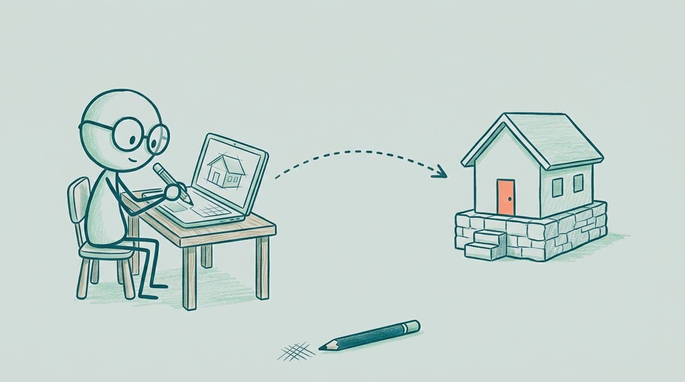 Illustration: Custom software used to be only for the big players. Now you build the first step yourself.