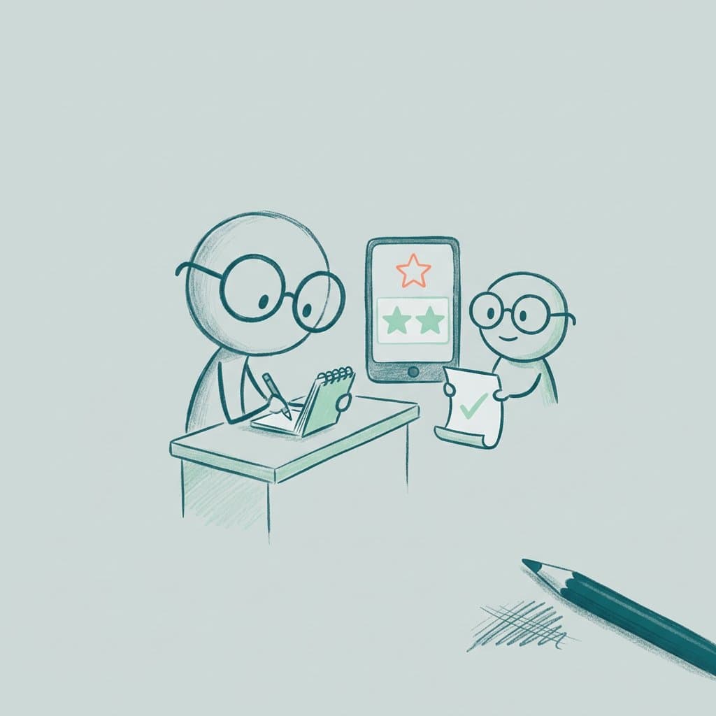 Illustration: Die Bewertungen, die seit Wochen niemand beantwortet: ein KI-Agent für Google-Rezensionen