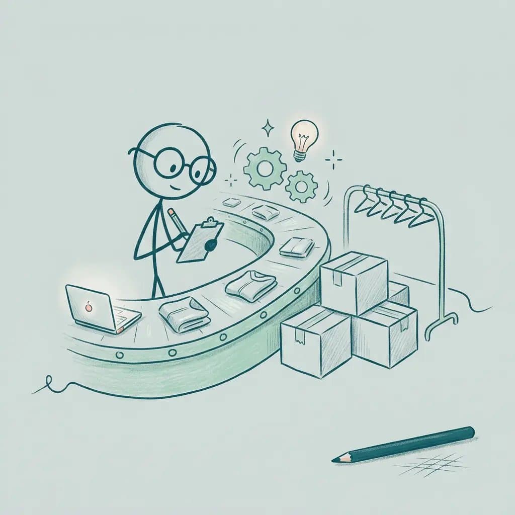 Illustration: AI in E-Commerce: How a Small Fashion Label Gets Its Processes Under Control