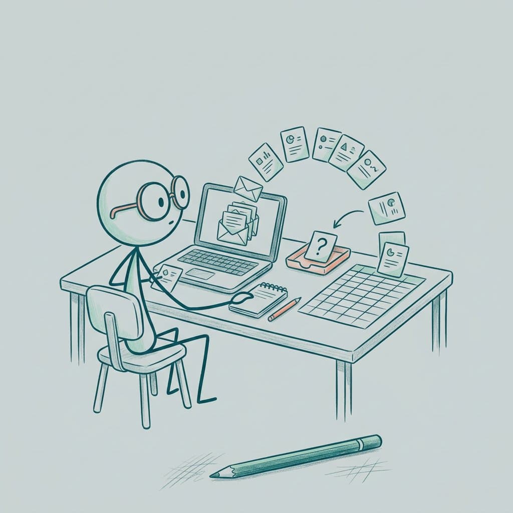 Illustration: Jeden Morgen aus dem Postfach in die Tabelle: Daten aus E-Mails automatisch übertragen